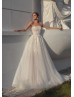 Two Piece Ivory Lace Tulle Elegant Wedding Dress